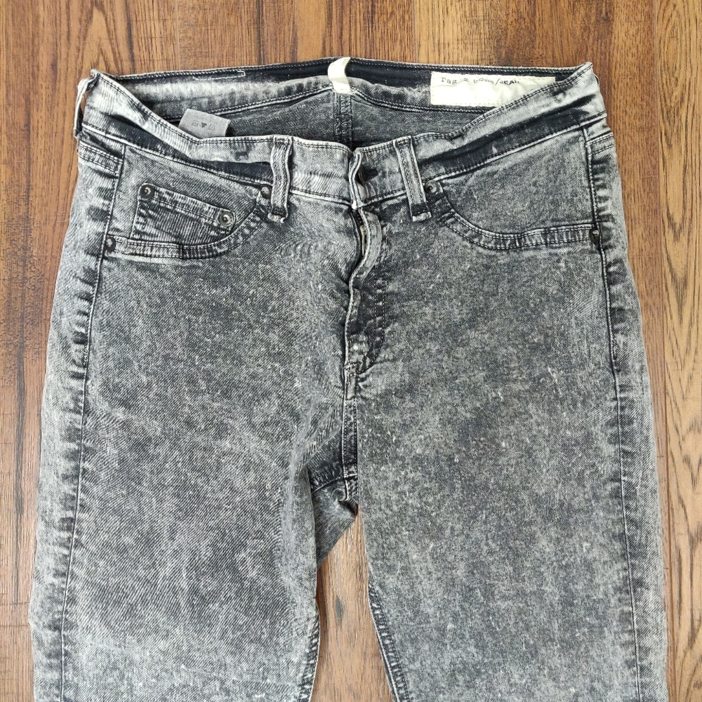 Rag & Bone Legging Ankle Jeans Skinny Acid Wash - Picture 2 of 8
